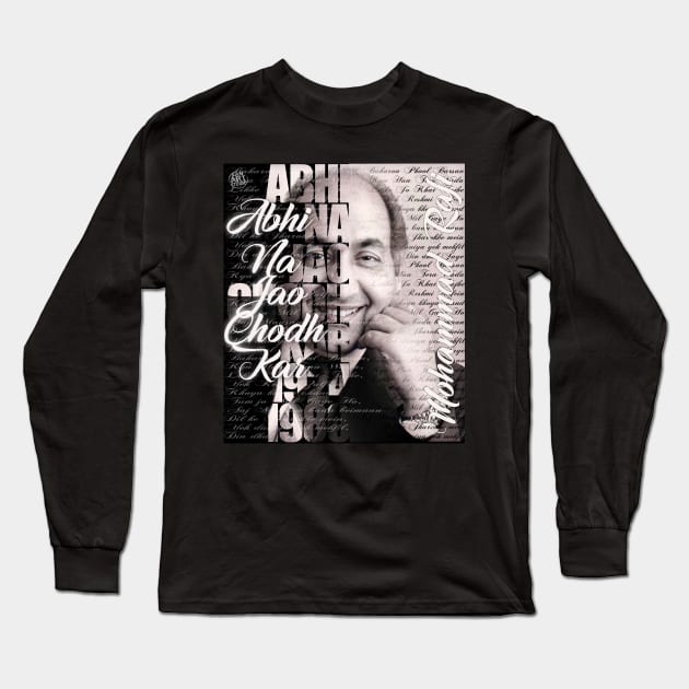 Mohd Rafi Art Long Sleeve T-Shirt by SAN ART STUDIO 